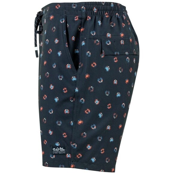Salt Life Men's Get Crabby Drawstring Performance Quick Dry Walk Shorts Navy 42 - Picture 3 of 8